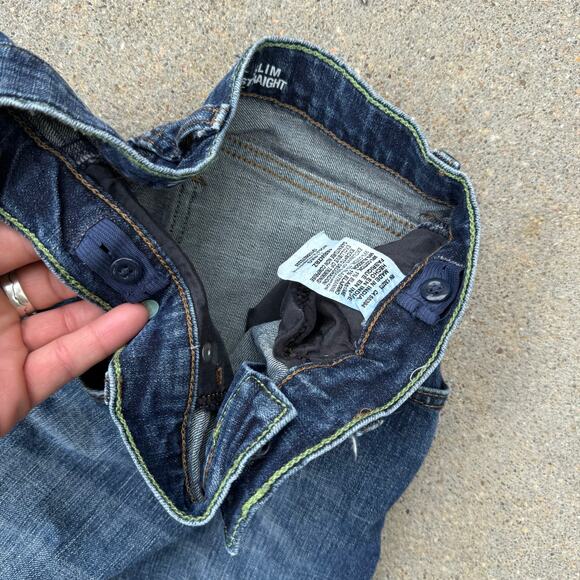 Wrangler Boys Retro Slim Straight Blue Jeans Style 88BWZBZ Size 14 - Picture 5 of 8